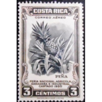 Imagem do selo postal de Costa Rica de 1950 Pineapple