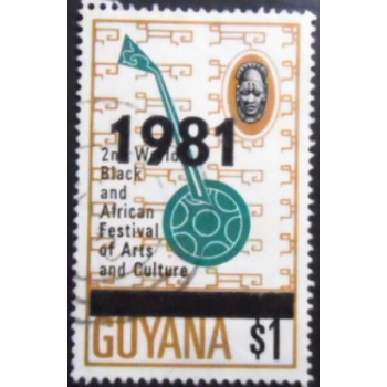 Imagem do selo postal da Guyana de 1981 Arts Festival