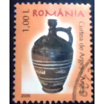 Imagem do selo postal da Romênia de 2005 Wedding Jug from Curtea de Argeș