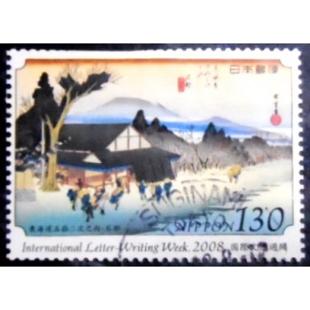 Imagem do selo postal do Japão de 2008 51st Station Ishibe