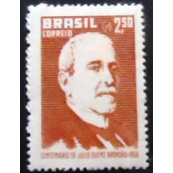 Selo postal do Brasil de 1958 Júlio Bueno Brandão M A