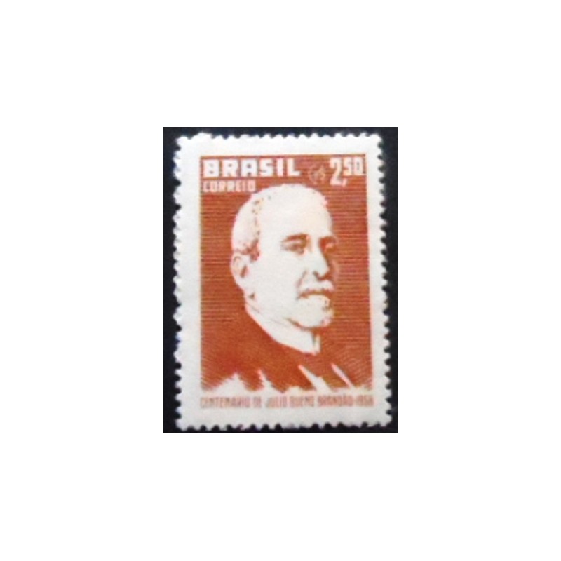 Selo postal do Brasil de 1958 Júlio Bueno Brandão M A