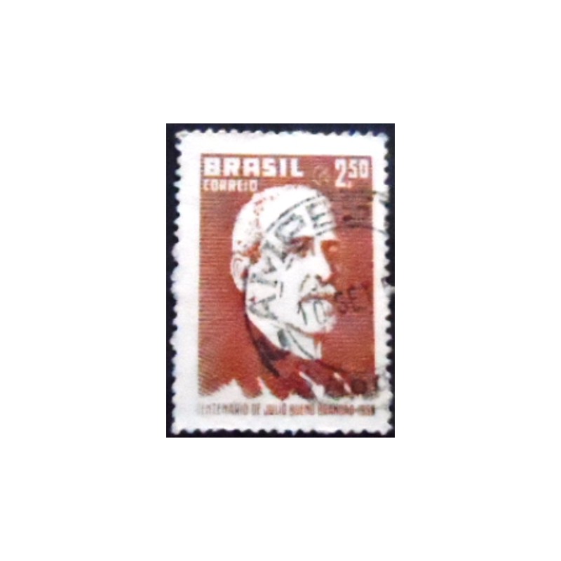 Imagem do selo postal do Brasil de 1958 Júlio Bueno Brandão U A