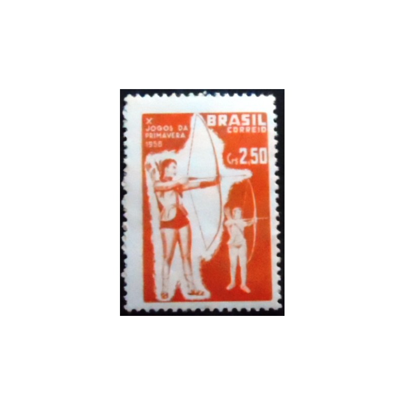 Imagem do selo postal do Brasil de 1958 Jogos da Primavera N