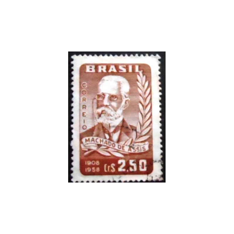 Imagem similar à do selo postal do Brasil de 1958 Machado de Assis U