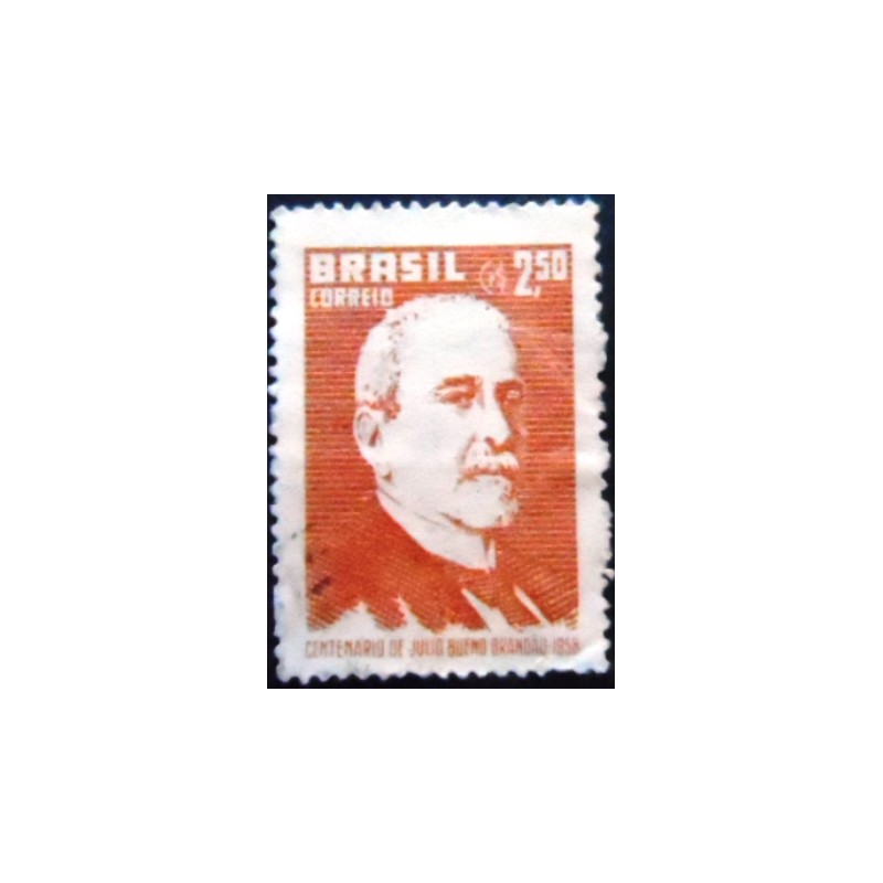 Imagem similar à do selo postal do Brasil de 1958 Júlio Bueno Brandão U