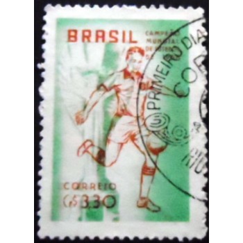 Imagem do selo postal do Brasil de 1959 Copa do Mundo da FIFA 1958 NCC