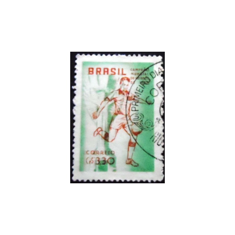 Imagem do selo postal do Brasil de 1959 Copa do Mundo da FIFA 1958 NCC