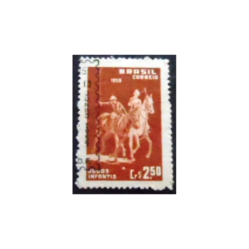 Imagem do selo postal do Brasil de 1959  Jogos Infantis NCC