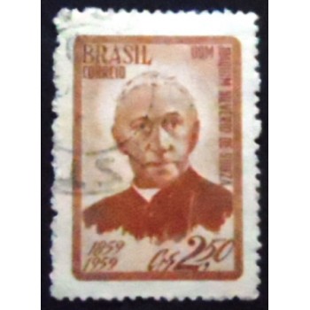 Imagem do selo postal do Brasil de 1959 Dom Joaquim Silvério de Souza U