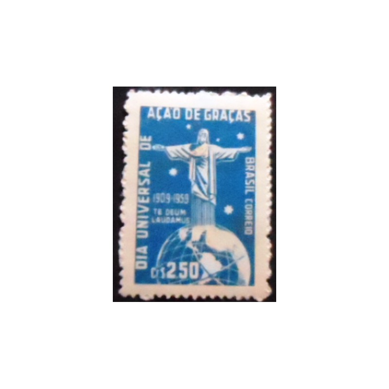 Imagem do selo postal do Brasil de 1959 Ação de Graças M