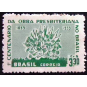 Selo postal do Brasil de 1959 Obra Presbiteriana M