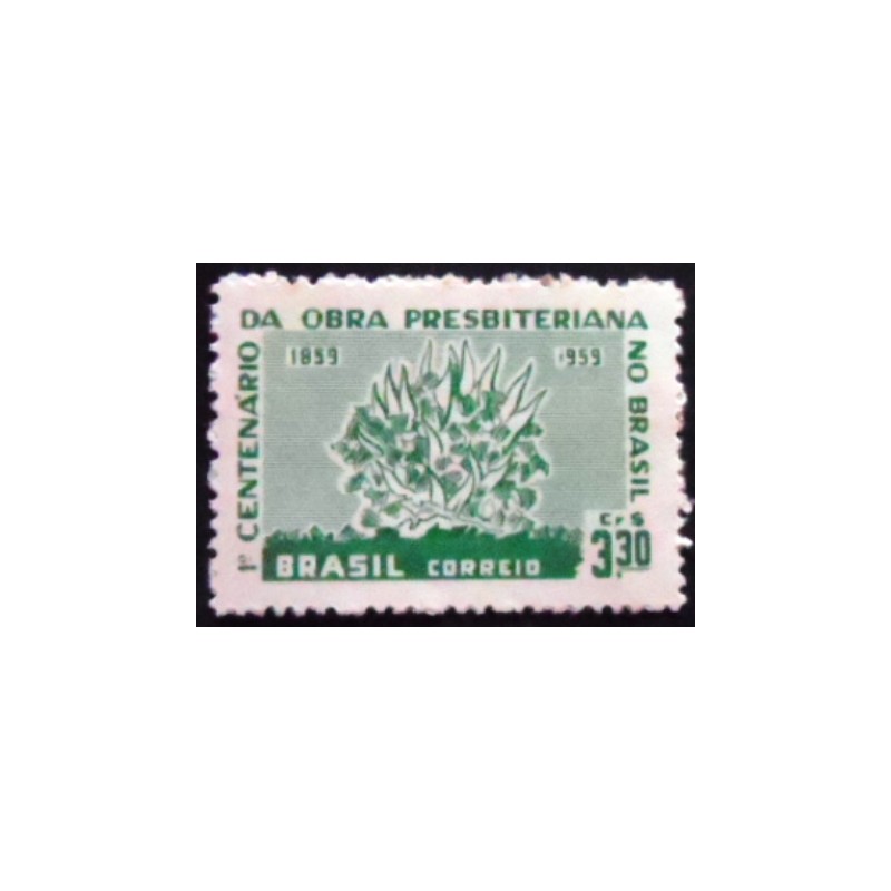 Selo postal do Brasil de 1959 Obra Presbiteriana M