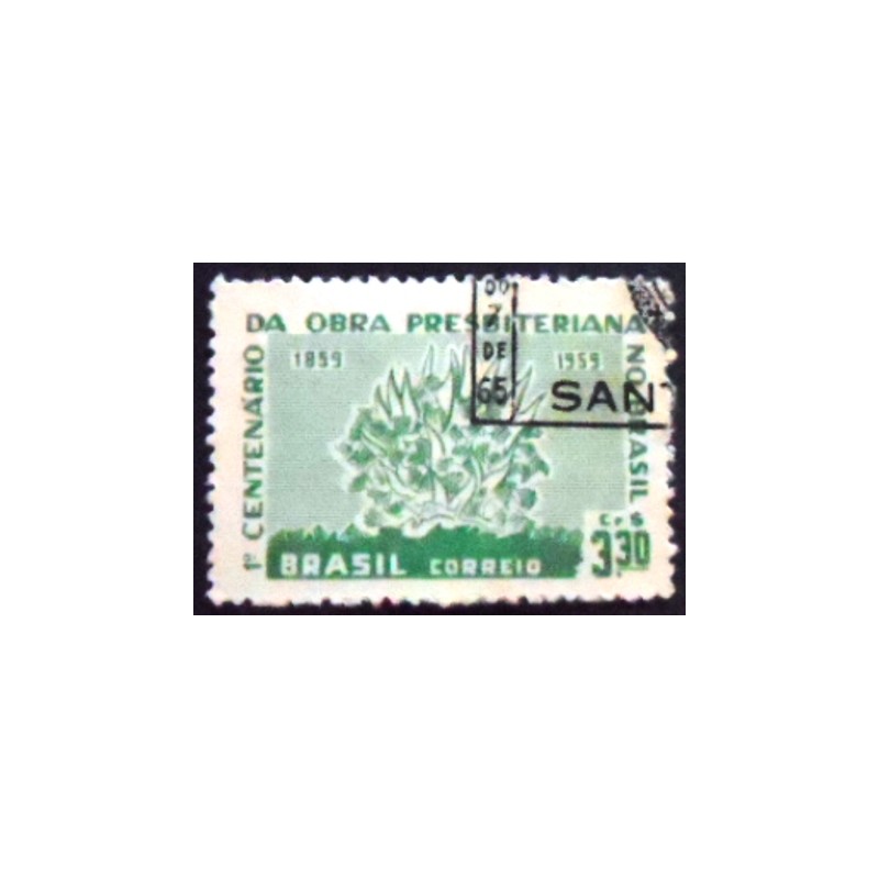 Selo postal do Brasil de 1959 Obra Presbiteriana NCC