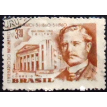 Imagem similar à do selo postal do Brasil de 1960 Luiz de Matos U