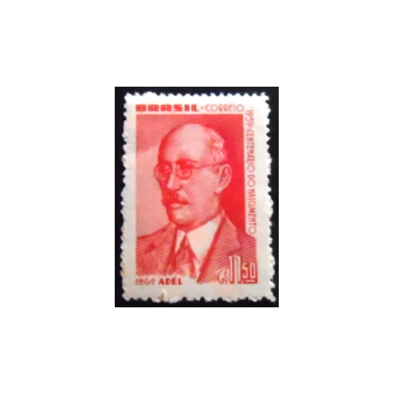 Selo postal do Brasil de 1960 Adel Pinto N