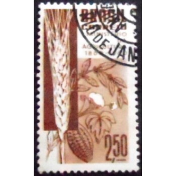 Imagem do selo postal do Brasil de 1960 Ministério da Agricultura MCC