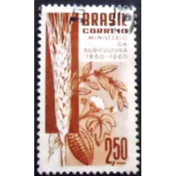 Imagem similar à do selo postal do Brasil de 1960 Ministério da Agricultura U