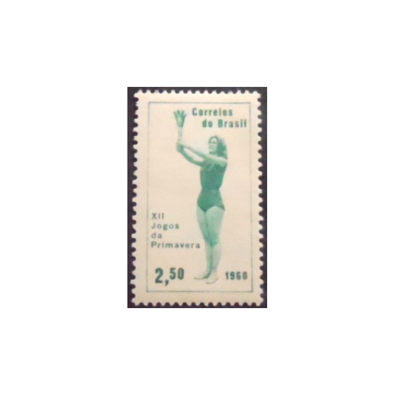 Imagem do selo postal do Brasil de 1960 Jogos da Primavera M