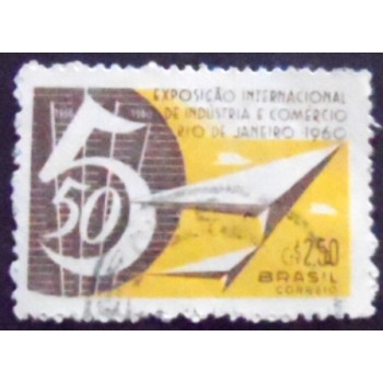 Imagem similar à do selo postal do Brasil de 1960 Exposição Internacional Rio de Janeiro U