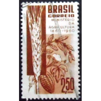 Imagem similar à do selo postal do Brasil de 1960 Ministério da Agricultura U A