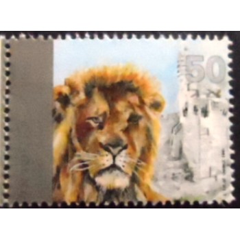 Imagem do selo postal de Israel de 1992 Asiatic Lion