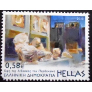 imagem do selo postal da Grécia de 2010 The Parthenon Gallery