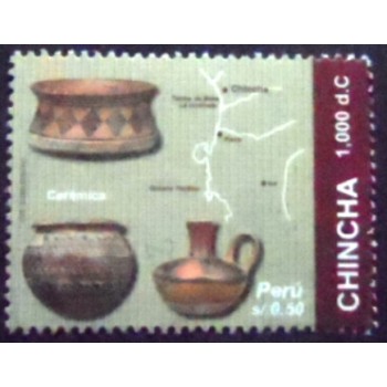Imagem do selo postal do Peru de 2010 Chincha