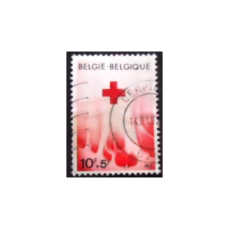 Imagem do selo  postal da Bélgica de 1971 Belgian Red Cross