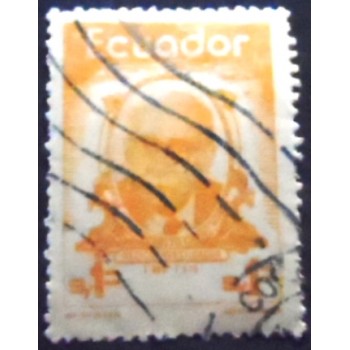 Imagem do selo postal do Equador de 1974 Dr. Juan M. Carbo Noboa