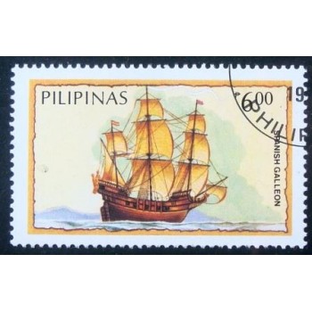 Imagem do selo postal da Filipinas de 1984 Spanish Gallion MCC