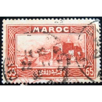 Imagem similar à do selo postal do Marrocos de 1933 Kasbah Oudaïas U