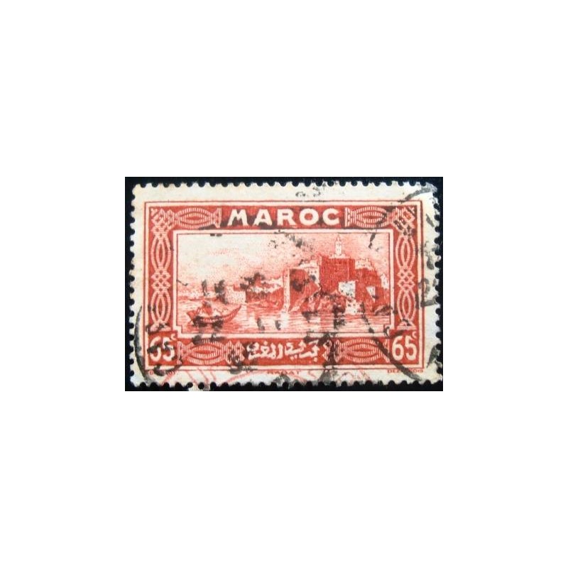 Imagem similar à do selo postal do Marrocos de 1933 Kasbah Oudaïas U