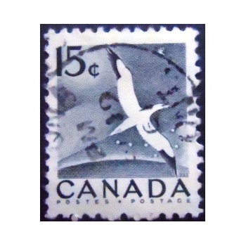 Imagem similar à do selo postal do Canadá de 1954 Northern Gannetc U