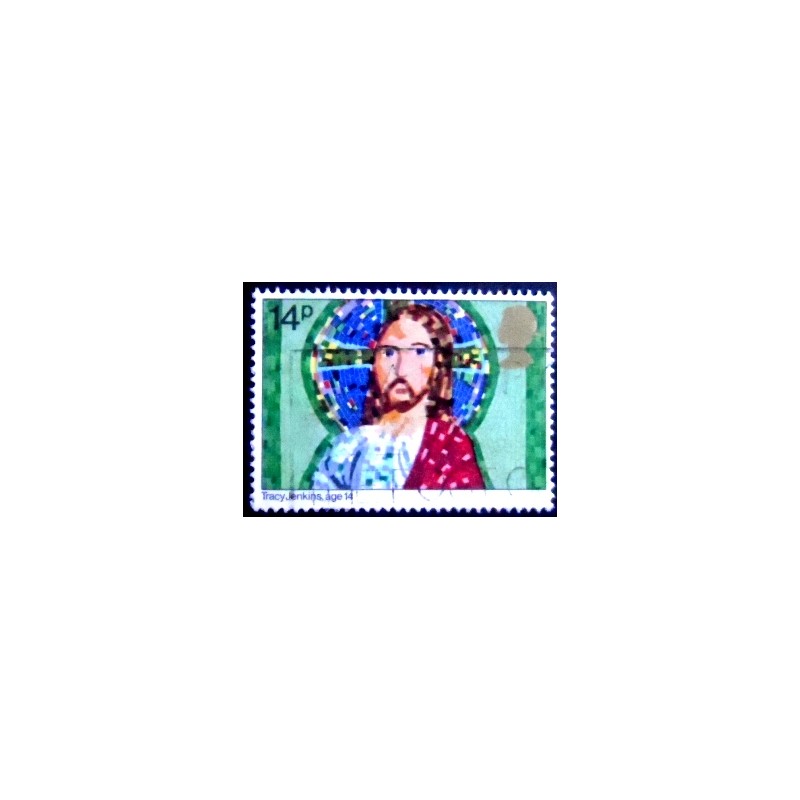 Imagem similar à do selo postal do Reino Unido de 1981 Jesus Christ U