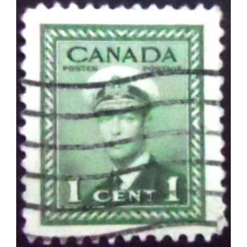 Imagem similar à do selo postal do Canadá de 1942 King George VI War 1