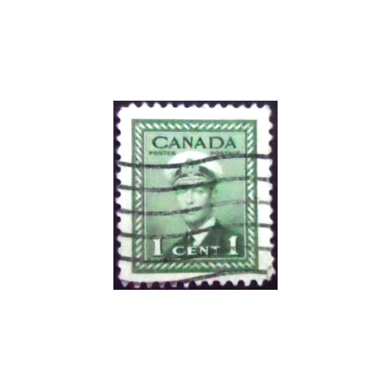 Imagem similar à do selo postal do Canadá de 1942 King George VI War 1