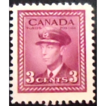 Imagem do selo postal do Canadá de 1943 King George VI War 3