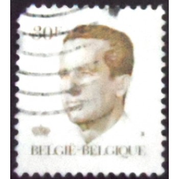 Imagem do selo postal da Bélgica de 1984 King Baudouin type Velghe 30