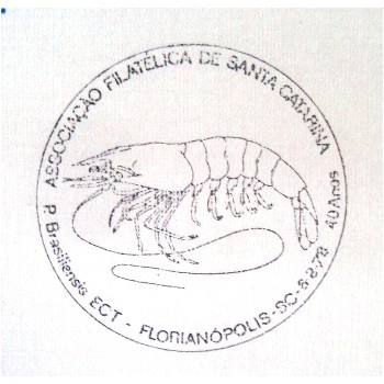 Carimbo comemorativo da Assoc. Filatélica Santa Catarina
