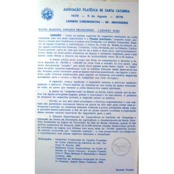 Folder comemorativo da Assoc. Filatélica Santa Catarina