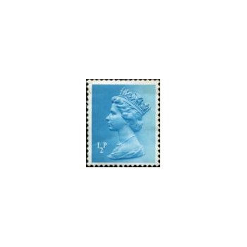 Imagem do selo postal do Reino Unido de 1972 Queen Elizabeth II ½ N