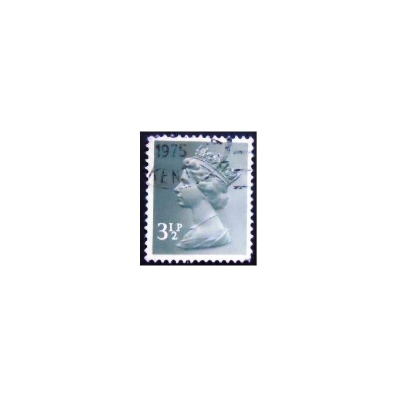 Imagem similar à do selo postal do Reino Unido de 1974 Queen Elizabeth II 3½