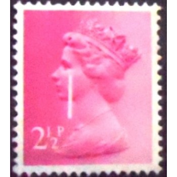 Imagem do selo postal do Reino Unido de 1971 Queen Elizabeth II