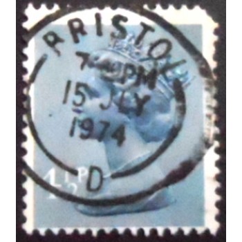 Imagem similar à do selo postal do Reino Unido de 1973 Queen Elizabeth II 4½