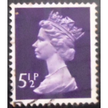 Imagem similar à do selo postal do Reino Unido de 1973 Queen Elizabeth II 5½