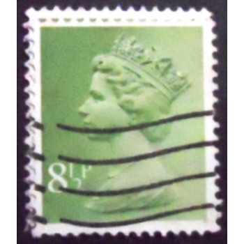 Imagem similar à do selo postal do Reino Unido de 1976 Queen Elizabeth II 8½