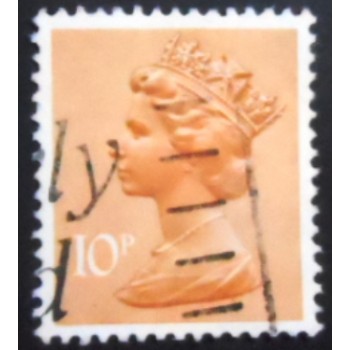 Imagem similar à do selo postal do Reino Unido de 1976 Queen Elizabeth II 10 U