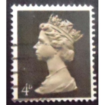 Imagem similar à do selo postal do Reino Unido de 1968 Queen Elizabeth II 4