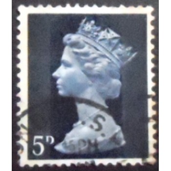 Imagem similar à do selo postal do Reino Unido de 1968 Queen Elizabeth II 5